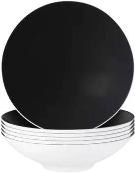 Seltmann Weiden Life Fashion Suppenteller ø 20 cm 6er Set Glamorous Black