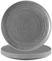 FR&Uuml;HST&Uuml;CKSTELLER Terra Perlgrau &oslash; 22,5 cm 6er Set