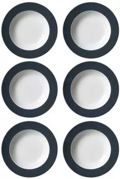 Ritzenhoff & Breker DOPPIO Suppenteller 22 cm anthrazit 6er Set
