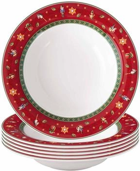 Villeroy & Boch Toy's Delight Suppenteller ø 23 cm Rot 6er Set