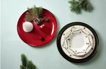 Ritzenhoff & Breker Platzteller / Servierplatte 33cm 4er Set Grazia grün