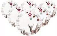 FR&Uuml;HST&Uuml;CKSTELLER Life Christmas wei&szlig;-braun &oslash; 22,5 cm 6er Set