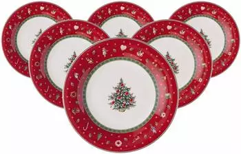 Villeroy & Boch Toy's Delight Frühstücksteller ø 21,5 cm Rot 6er Set