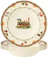 SUPPENTELLER Marieluise Weihnachtsnostalgie creme &oslash; 23 cm 6er Set