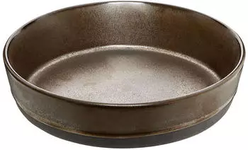 Aida Raw Tiefer Teller 19,4 cm, Metallic Brown Metallic Brown