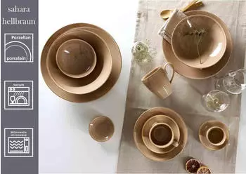 Ritzenhoff & Breker Dessertteller / Frühstücksteller 20,5cm 4er Set Sahara hellbraun