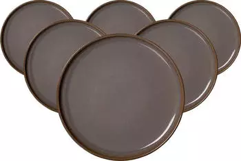 Ritzenhoff & Breker Dessertteller / Frühstücksteller 22cm 6er Set Malaga grau