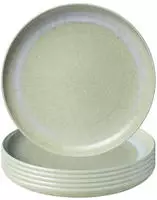 SPEISETELLER Perlemor Alga gr&uuml;n &oslash; 27,1 cm 6er Set