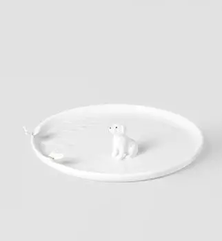 räder Teller Hund 17 cm Porzellangeschichten weiß