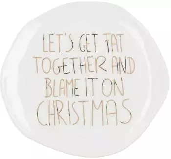 räder Weihnachtsteller Lets geht fat together 14cm