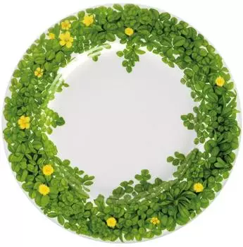 Taitù Prati Italiani Teller flach 27 cm, Blume gelb