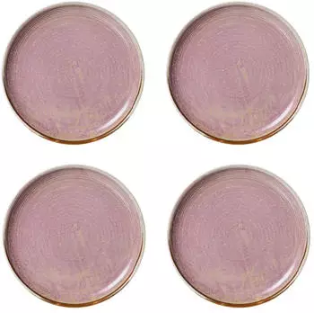 HKliving Chef Ceramics Teller, Ø 20 cm, rustic pink (4er-Set)