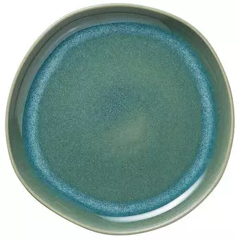 WAS Germany ROCKZZERO Organic Teller flach Ø22cm Myrtle Green Steinzeug 6er-Set (462301022)