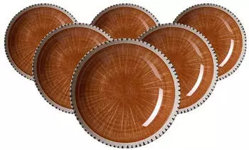 Ritzenhoff & Breker Suppenteller 21cm 6er Set Natura braun