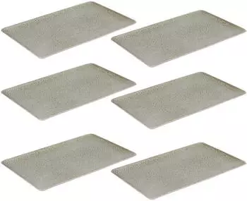 Aida Raw Rectangular Plate 31.5x20,Sandy Beige