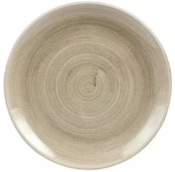 Churchill Stonecast Patina Antique Taupe Teller flach coup 26cm (PAATEV101)