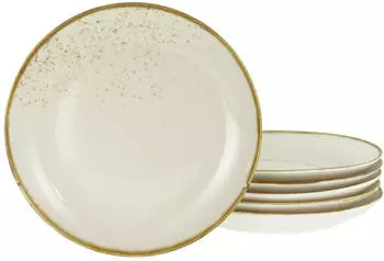 CreaTable Nature Collection Speiseteller 6-tlg. &Oslash;27cm Creme Steinzeug (24650)