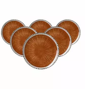 Ritzenhoff & Breker Speiseteller 26cm 6er Set Natura braun