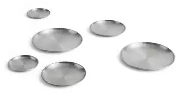 HAY Outdoor Market Steel Plate Set of 2 Small - Silver
