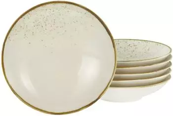 CreaTable Nature Collection Suppenteller 6-tlg., creme, Steinzeug, &Oslash;22cm (24651)