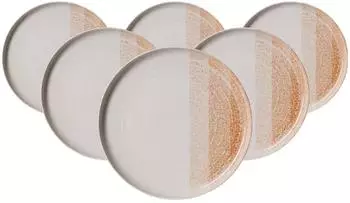 Ritzenhoff & Breker Trio Fr&uuml;hst&uuml;cksteller &oslash; 19,5 cm 6er Set - Braun