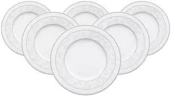 Villeroy & Boch Multipack Gray Pearl Brotteller - 6 St&uuml;ck