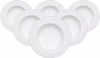 Villeroy & Boch Multipack Gray Pearl Suppenteller - 6 St&uuml;ck