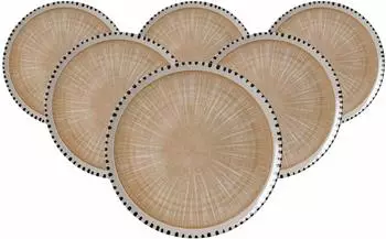 Ritzenhoff & Breker Platzteller 32cm 6er Set Natura creme
