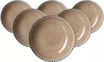 Ritzenhoff & Breker Suppenteller 21cm 6er Set Natura creme