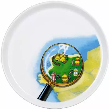 K&ouml;nitz Teller Coup "Asterix - Gallisches Dorf" Porzellan, 20cm (11 4 20A 2786)