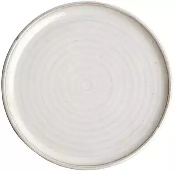 Olympia Canvas runder Teller mit schmalem Rand, weiß, 26,5cm