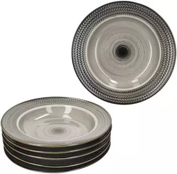 M&auml;ser Prospero Suppenteller 6er-Set, braun, Porzellan, 220ml