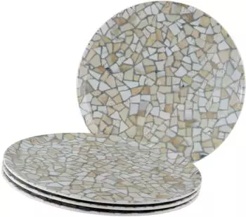 CreaTable Stone Collection Siena Pizzateller 4-tlg., Steinzeug (24693)