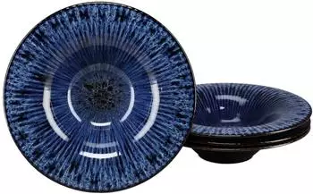 CreaTable Allegra Magic Blue Pastateller, 4-tlg., Steinzeug (24977)