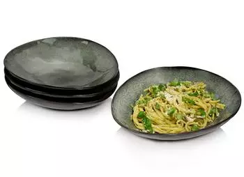 S&auml;nger Kopenhagen Pastateller-Set 4-teilig, Steingut, 1L