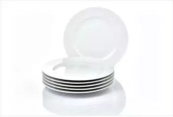 Retsch-Arzberg Heike Weiss Fr&uuml;hst&uuml;cks- & Kuchenteller, Porzellan, wei&szlig;, &Oslash;21cm, 6er-Set