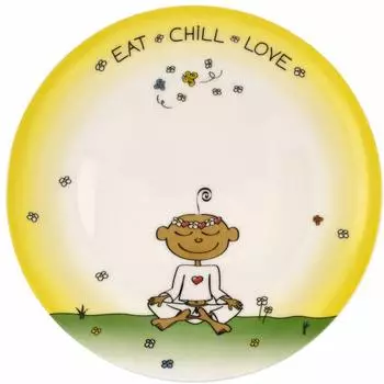 Goebel Teller "Der kleine Yogi - Eat Chill Love" (54-103-03-1)