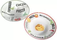 2er Set Pasta Teller - 26,5 Cm - Pastateller Speiseteller Porzellan Geschirr