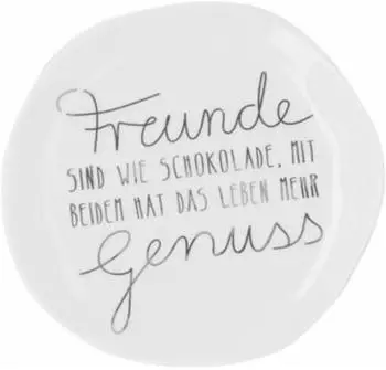 r&auml;der Mix & Match Teller klein "Freunde sind wie Schokolade" (18373)