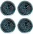 KARE Azur Speiseteller 4er-Set, blau, Steingut, Ø20,5cm
