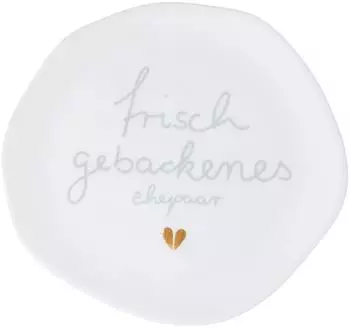 räder Kleiner Teller "Frisch gebackenes Ehepaar", Porzellan (17753)