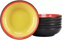 CreaTable Suppenteller "Hot, Teller-Set, 6-tlg." Moderne Coupeform,