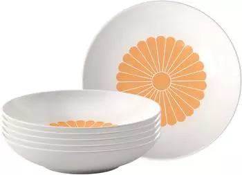 Villeroy & Boch Fleur Couleur Pastateller &oslash; 24cm, gelb, 6er Set (Soleil)