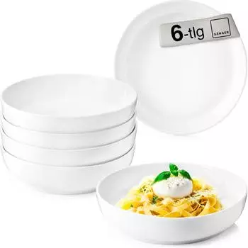 S&auml;nger Marlo Pastateller 6er-Set Wei&szlig;