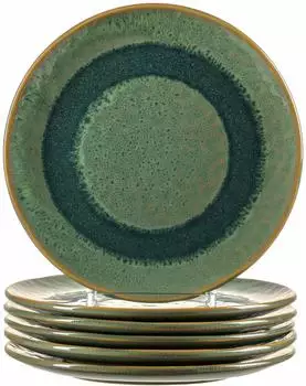 Leonardo Matera Teller 6er-Set, grün, ø 22,5cm (018539)