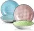 LuxusKollektion Macaron Suppenteller-Set, Porzellan, bunt, 4-tlg., Ø 21,2cm, 800ml