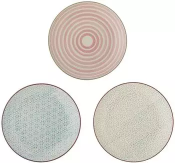 Bloomingville Patrizia Teller Mehrfarbig 3er-Set