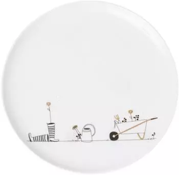 r&auml;der Hobby G&auml;rtnerin Geschenkteller Wei&szlig;