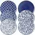 LuxusKollektion Speiseteller 6er-Set, Porzellan, blau-weiß, 26,1cm