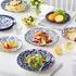 LuxusKollektion Speiseteller 6er-Set, Porzellan, blau-weiß, 26,1cm